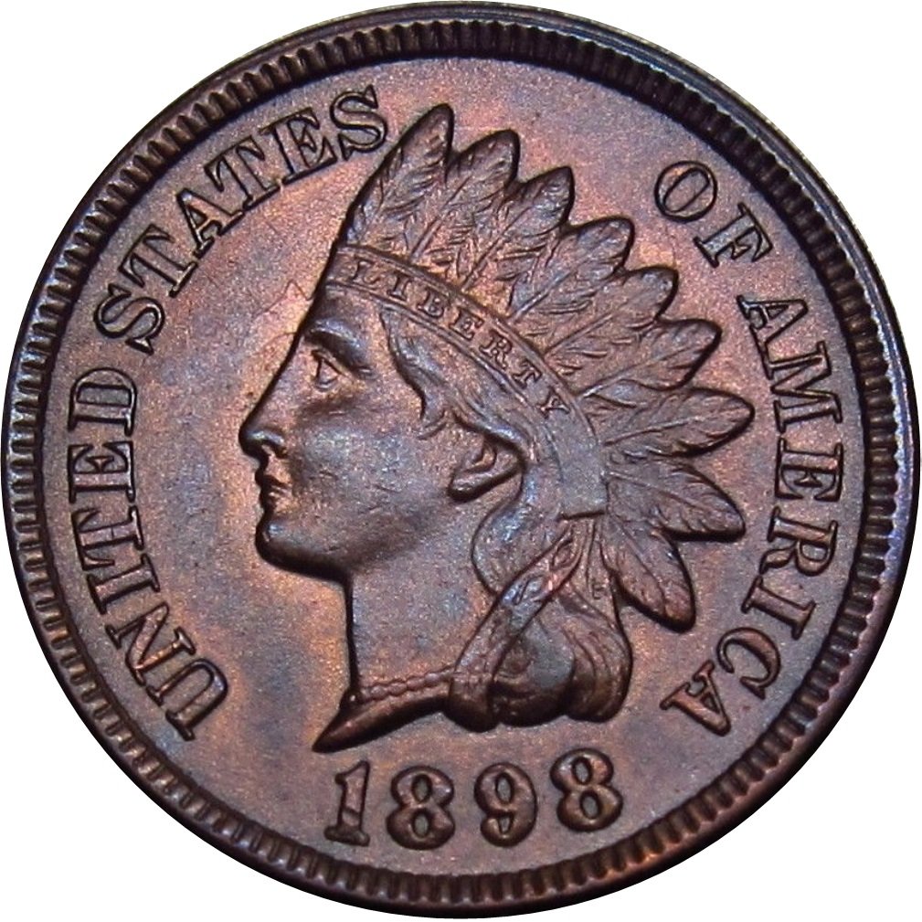 1898-Toned-Indian-Head-Cent